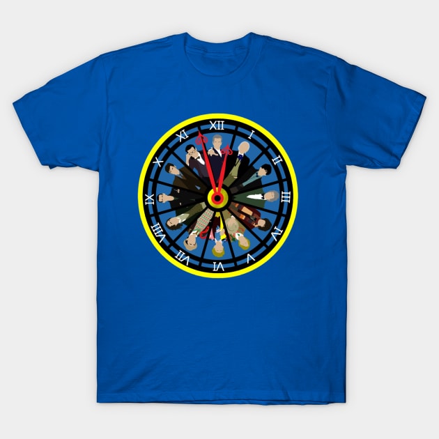 Tick Tock Doctor clock (Blue) T-Shirt by MrSaxon101